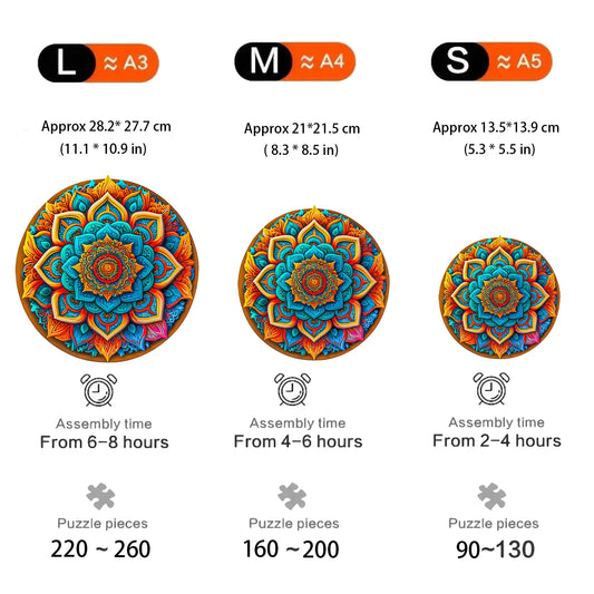 Einzigartiges Blüten-Holzpuzzle – Blumenmotiv