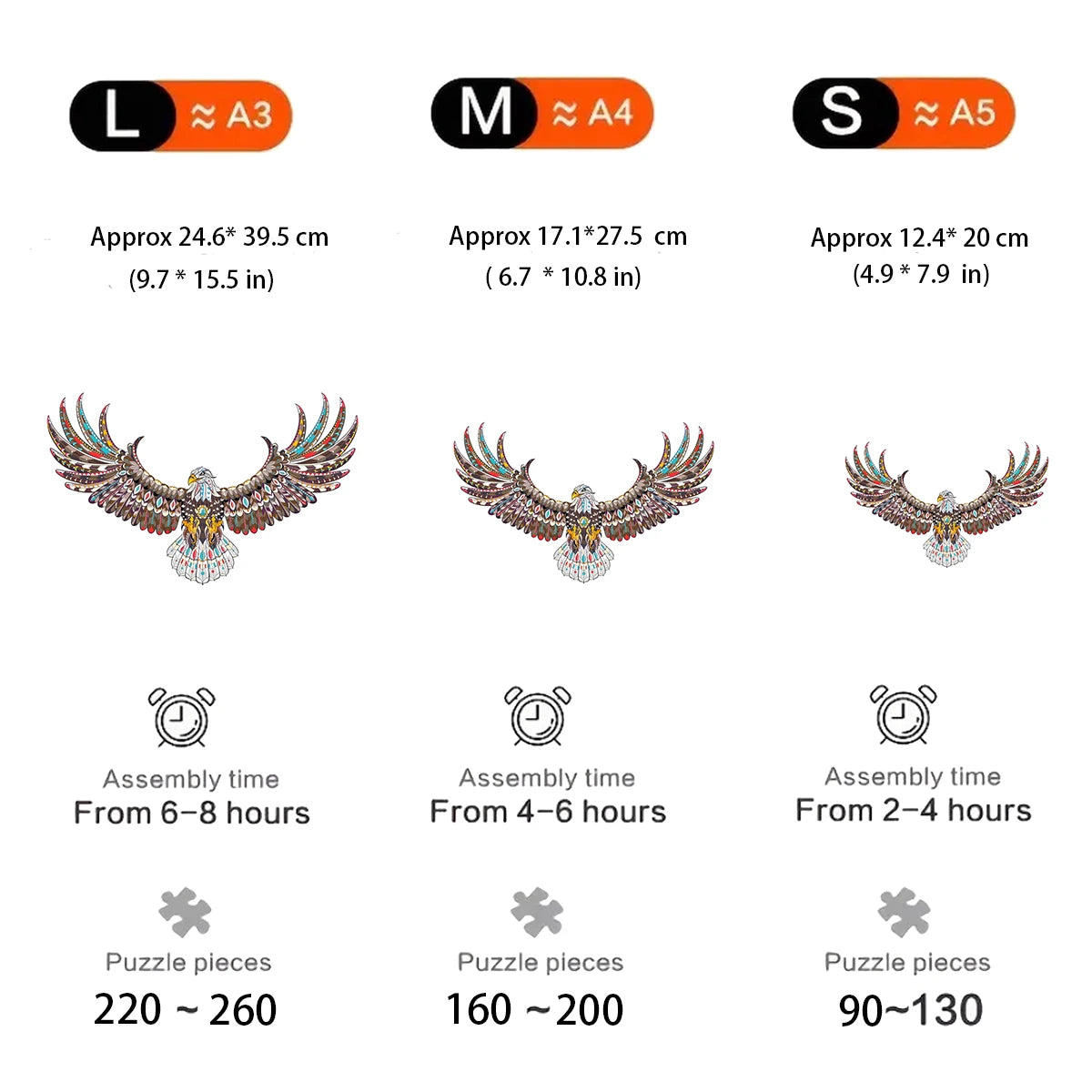 Adler-Holzpuzzle – Majestätisches Tierpuzzle
