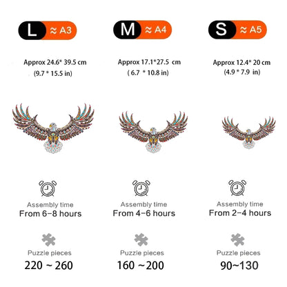 Adler-Holzpuzzle – Majestätisches Tierpuzzle