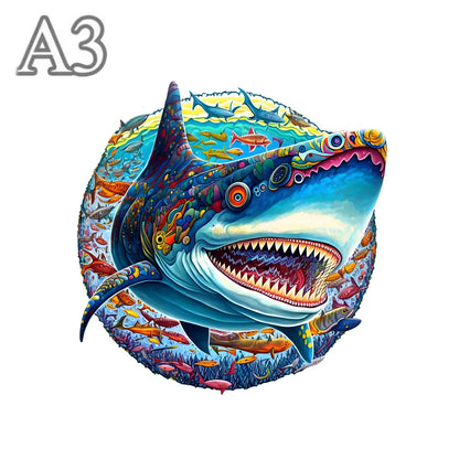 Hai-Holzpuzzle – Dynamisches Tierpuzzle