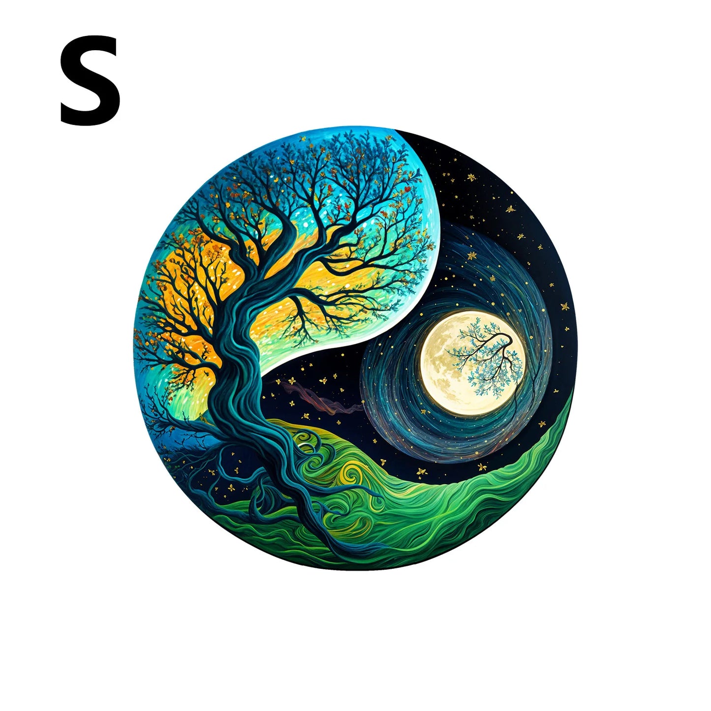 Großes Baum-Holzpuzzle – Waldmotiv für Gehirntraining