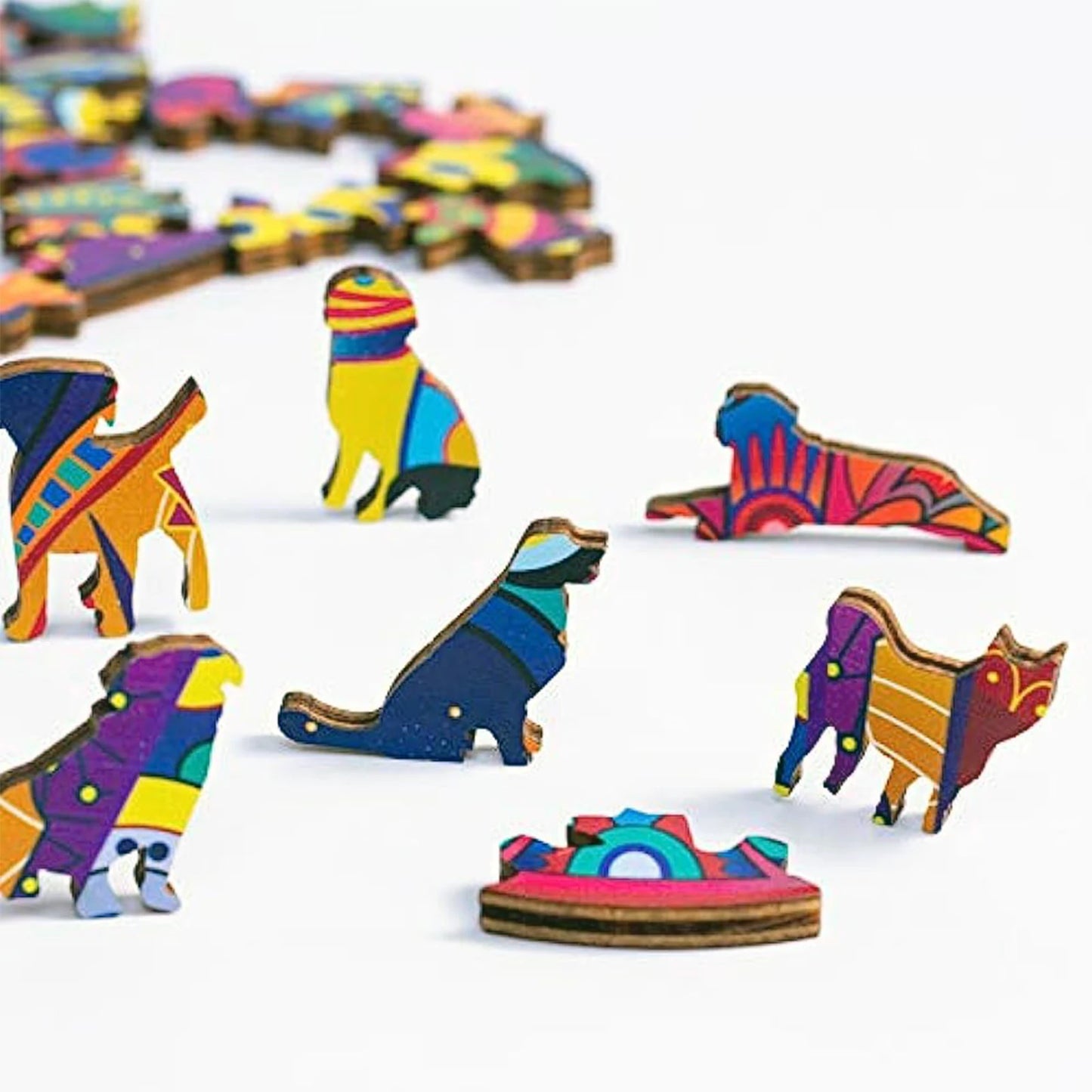 Bunter Pfau-Holzpuzzle – Lebendiges Tierpuzzle