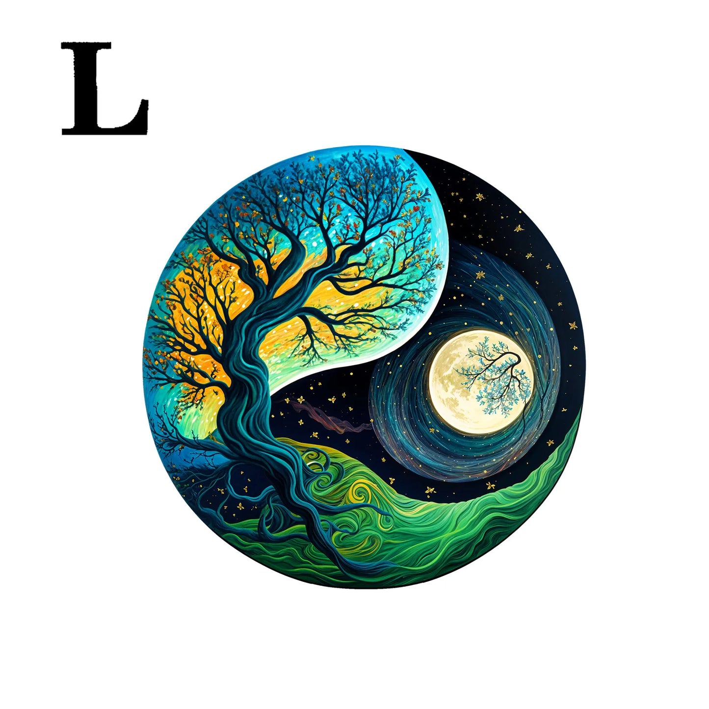 Großes Baum-Holzpuzzle – Waldmotiv für Gehirntraining