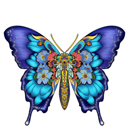 Schmetterling-Holzpuzzle – 3D-Naturdeko