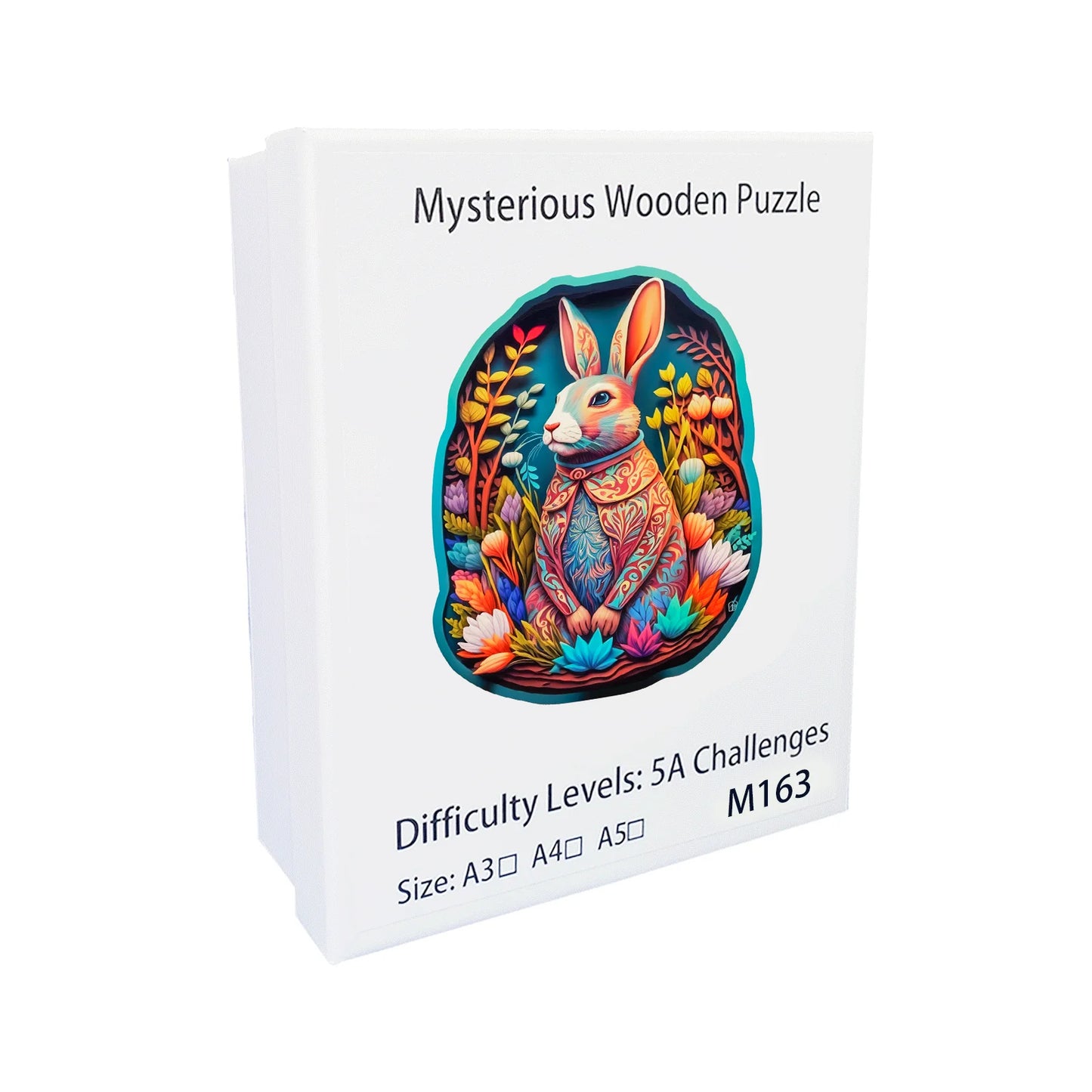 Buntes Hasen-Holzpuzzle – Stressabbau mit unregelmäßigen Tierformen
