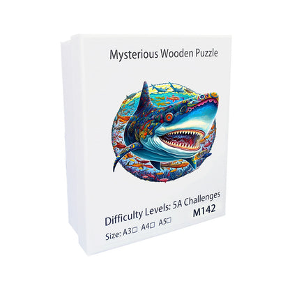 Hai-Holzpuzzle – Dynamisches Tierpuzzle