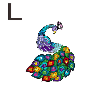 Bunter Pfau-Holzpuzzle – Lebendiges Tierpuzzle