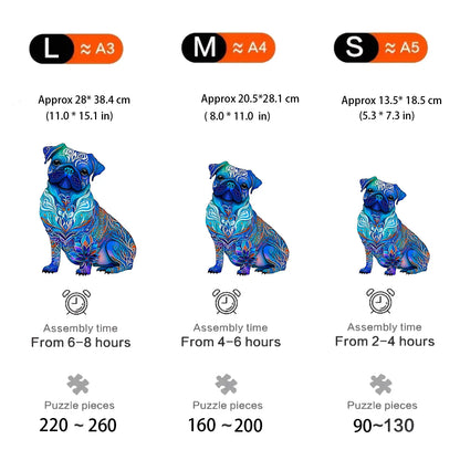 Süßes Welpen-Holzpuzzle – Niedliches Tierpuzzle