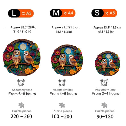 Eulen-Holzpuzzle – Weisheit im Tierdesign